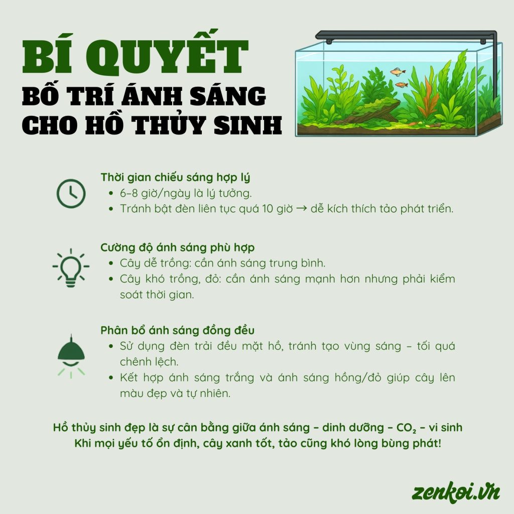 Bí quyết bố trí ánh sáng cho hồ thủy sinh